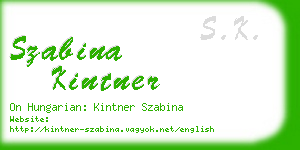 szabina kintner business card